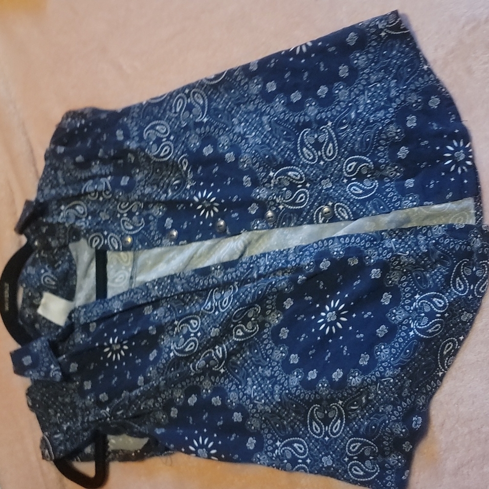 Pasley print button up tee